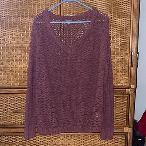 Berry loose knit sweater